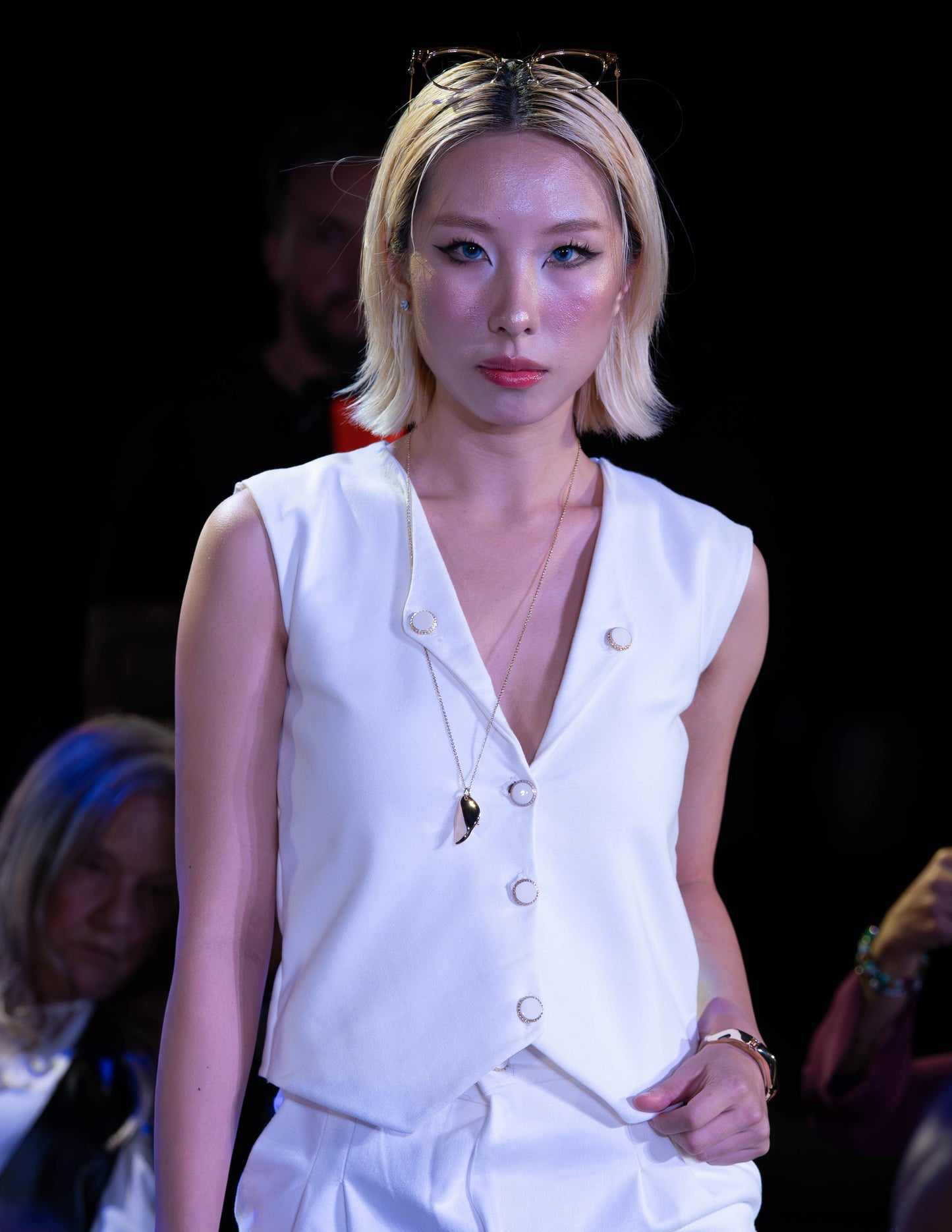 Sleek Ivory: Tailored Vest & Trouser Set